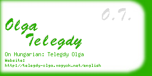 olga telegdy business card